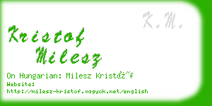 kristof milesz business card